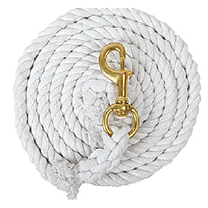 5/8" x 10英尺牽繩，附重型實心黃銅鉤