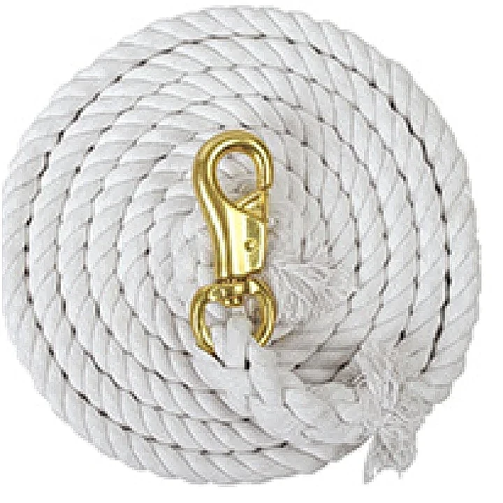 5/8" x 10英尺牽繩，附實心黃銅牛鼻扣