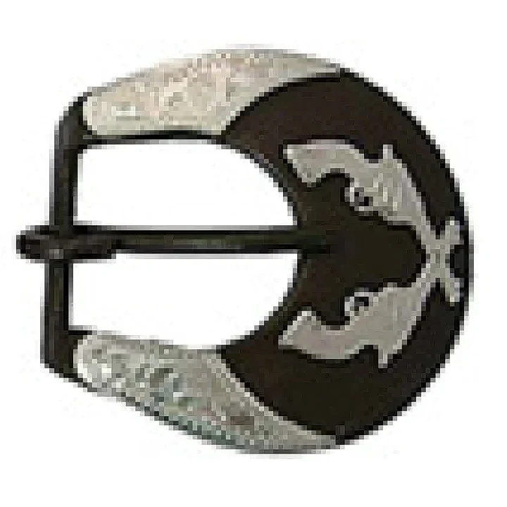 復古交叉手槍三件式皮帶扣組