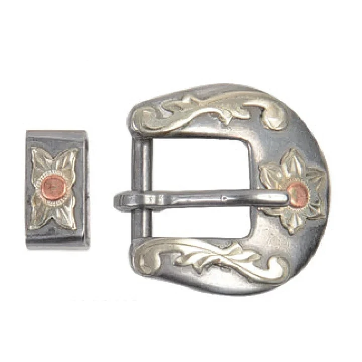 拋光鋼製帶扣（附皮帶扣環）