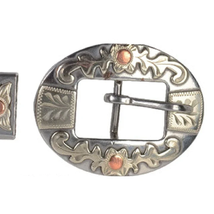 拋光鋼製帶扣（附皮帶扣環）