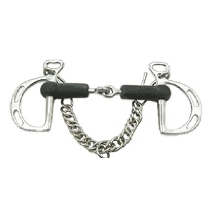 不鏽鋼銜鐵，硬橡膠口，帶掛鉤及鏈條