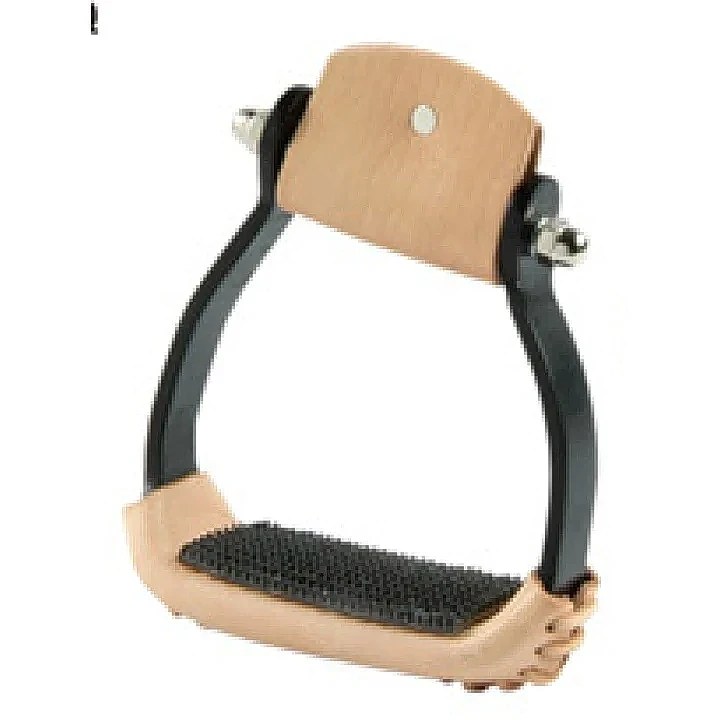 鋁合金馬鐙，肋條紋腳踏板