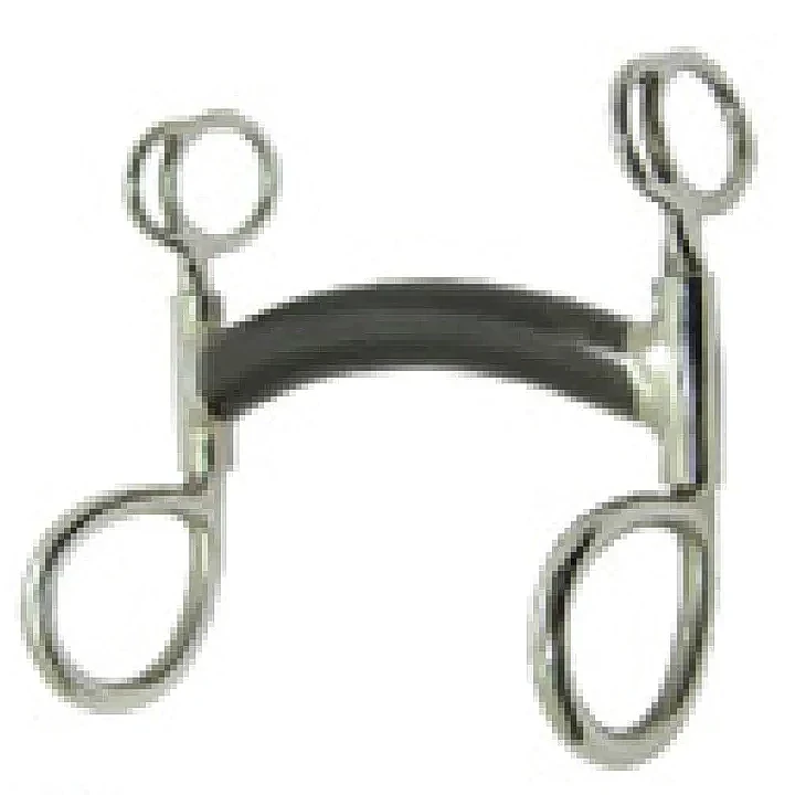 SS 緩衝嚼子，黑色口銜，旋轉頰片