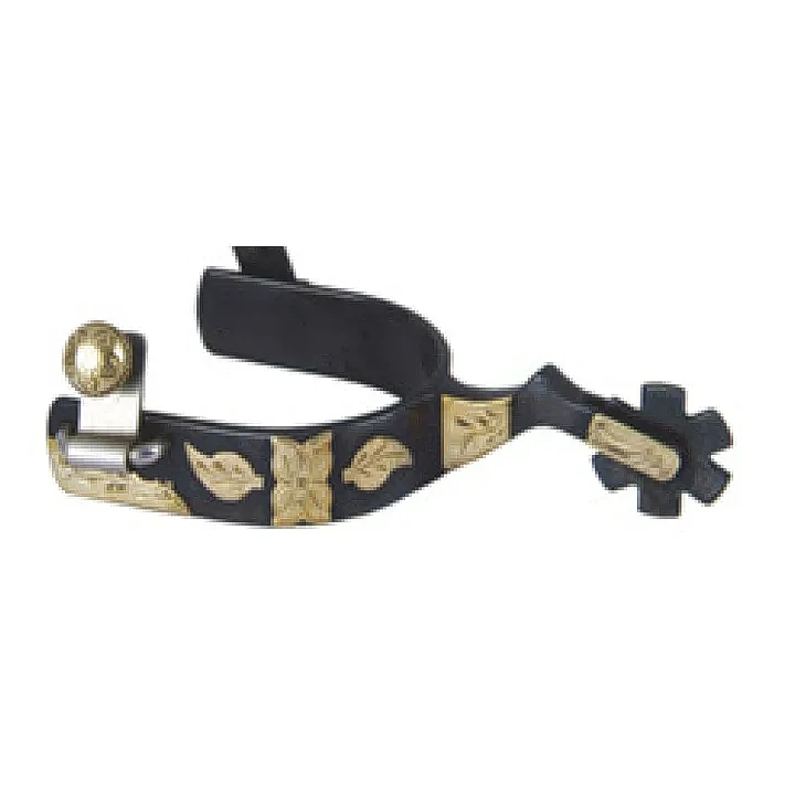 男仕黑色鋼製馬刺