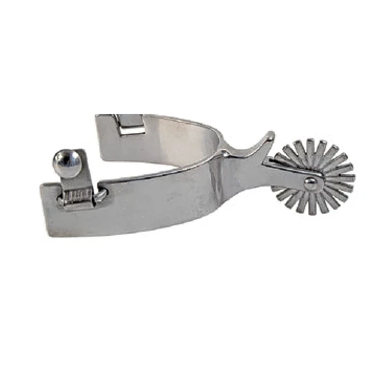 男仕拋光鋼製馬刺，附護片