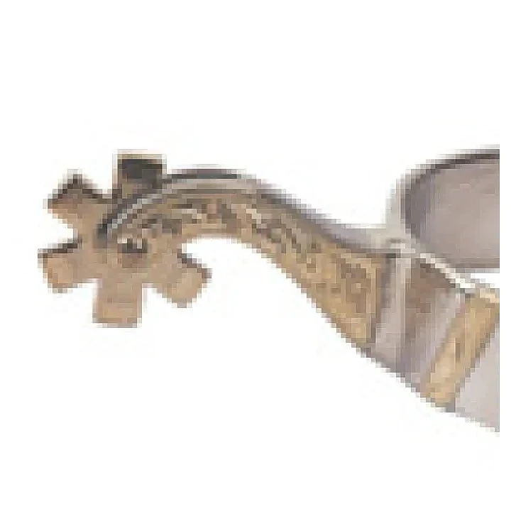 SS馬刺，1" 帶，2 1/4" 偏置腳蹬桿，帶黃銅蝕刻飾邊，配1 1/4" 6齒黃銅輪刺及黃銅鈕扣