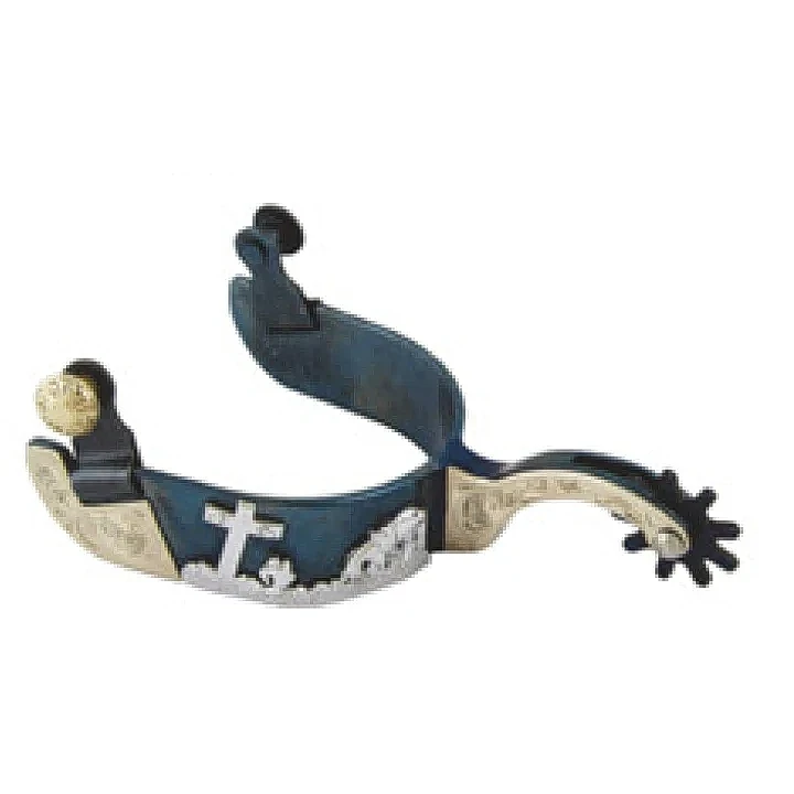 男士藍色競賽馬刺