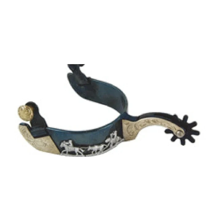 男士藍色競賽馬刺