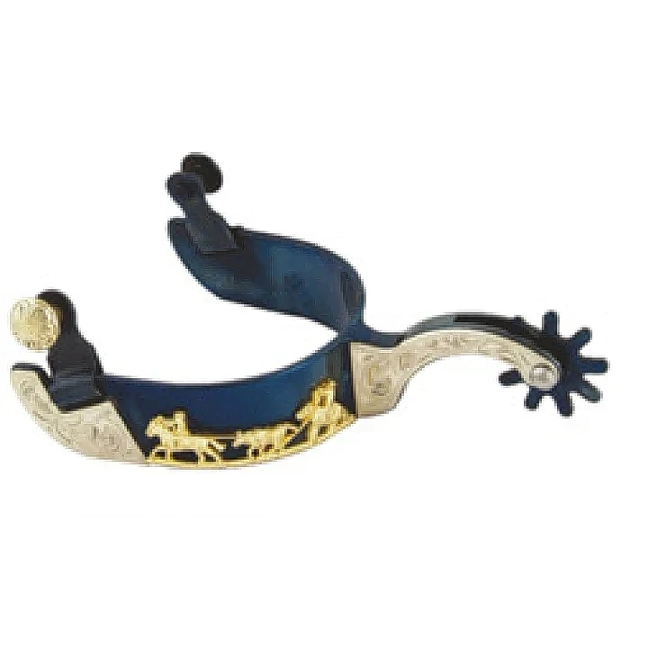 男士藍色競賽馬刺