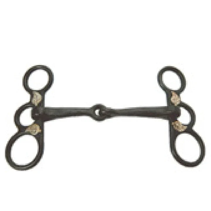 黑色馬嚼（ संयुक्त 口、雕花葉飾）