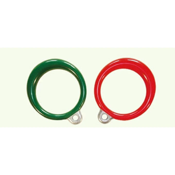 金屬圓形體操環，塑膠皮塗層